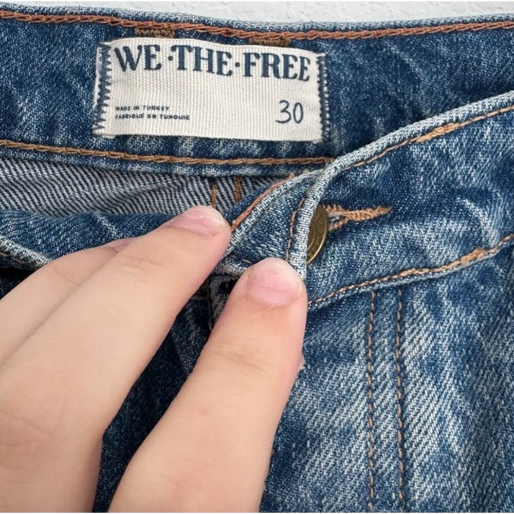 Womens NWOT We The Free Good Luck Mid Rise Barrel Jeans Size 30 - Picture 5 of 9
